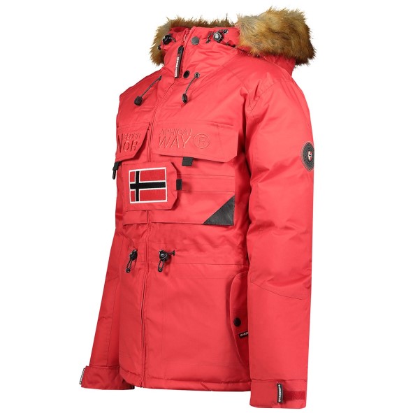 Geografische Noorwegen Parka De Hombre Bank Rojo Rood