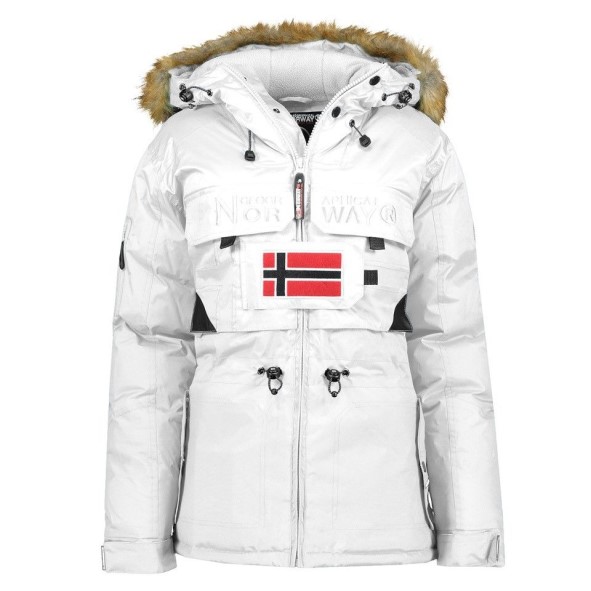 Geografische Noorwegen Parka De Mujer Bellaciao Blanco Wit