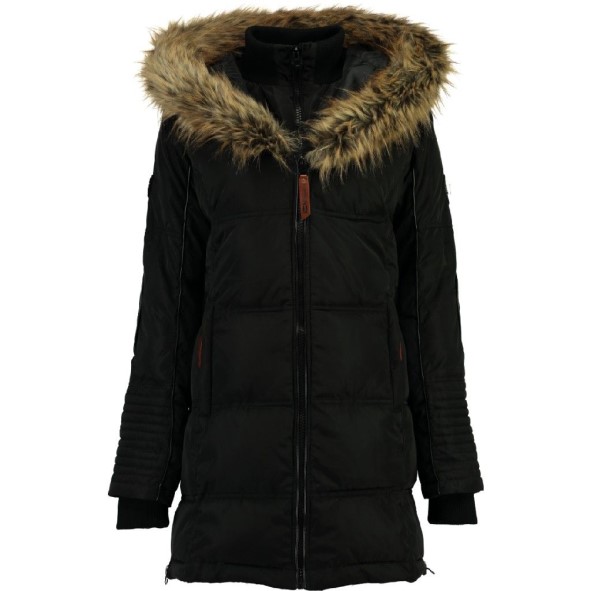 Geografische Noorwegen Parka De Mujer Mooi Zwart Zwart
