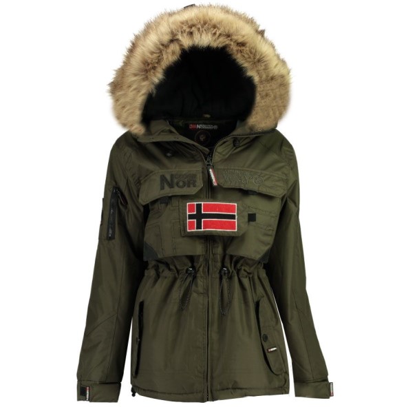 Geografische Noorwegen Parka De Mujer Bellaciao Caqui Kaki