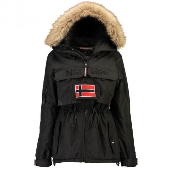 Geografische Noorwegen Parka De Mujer Bellaciao Negro Zwart