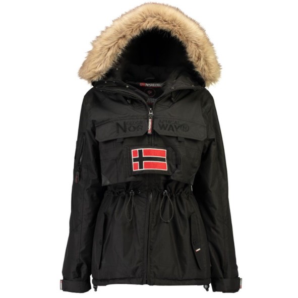 Geografische Noorwegen Parka De Mujer Bellaciao Negro Zwart