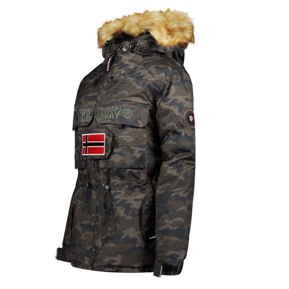 Geografische Noorwegen Parka De Mujer Bellaciao Camo Caqui Kaki
