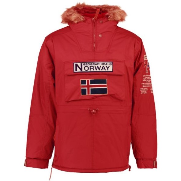 Geografische Noorwegen Parka De Hombre Boemerang Rojo Rood