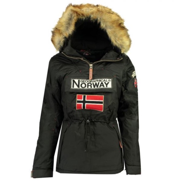 Geografische Noorwegen Parka De Hombre Boemerang Negro Zwart