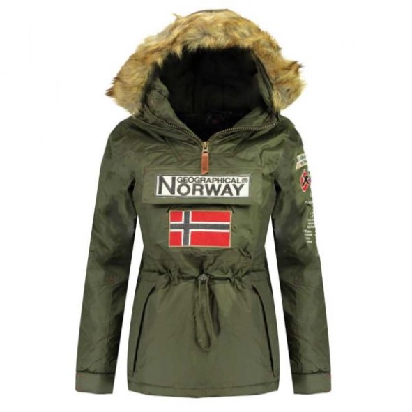 Geografische Noorwegen Parka De Mujer Boomera Caqui Kaki