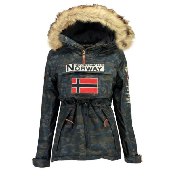 Geografische Noorwegen Parka Mujer Boomera Cam0 Azul Marino Marineblauw