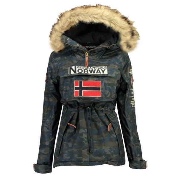 Geografische Noorwegen Parka Mujer Boomera Cam0 Azul Marino Marineblauw
