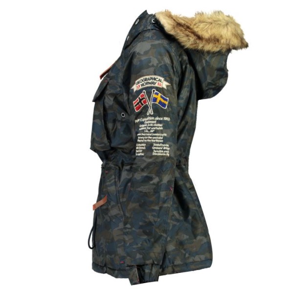 Geografische Noorwegen Parka Mujer Boomera Cam0 Azul Marino Marineblauw
