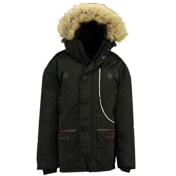 Geografische Noorwegen Parka De Hombre Carnaval Negro Zwart