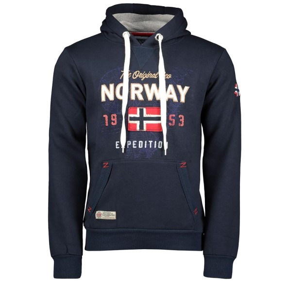 Geografisch Noorwegen Guitre Hombre Azul Marino Marine
