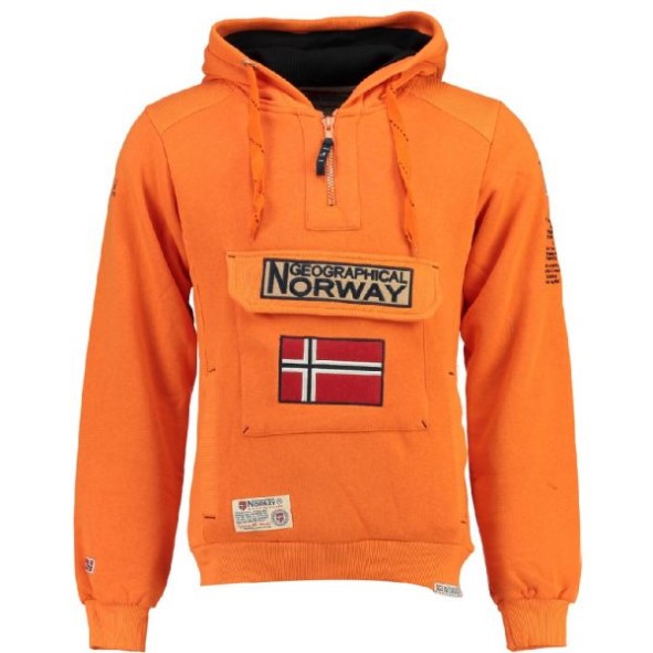 Geografisch Noorwegen Sudadera De Hombre Gymles Naranja Oranje
