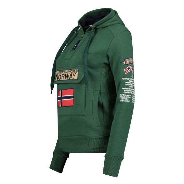 Geografisch Noorwegen Sudadera De Mujer Gymles Verde Oscuro Rosa