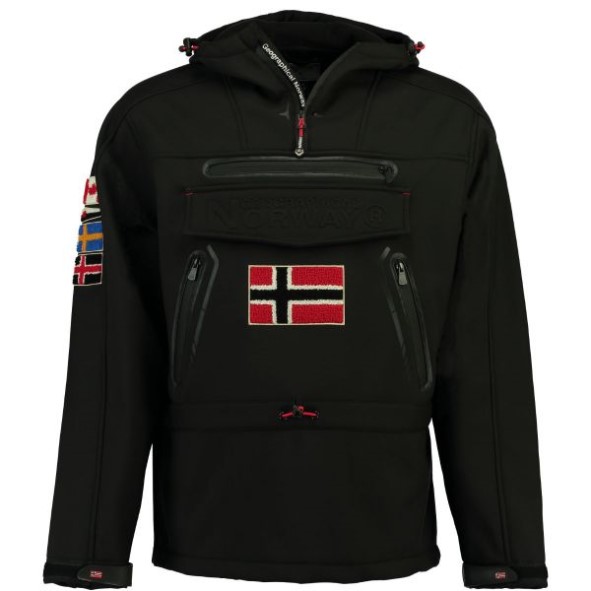 Geografische Noorwegen Chaqueta Softshell De Hombre Tykoon Negro Zwart